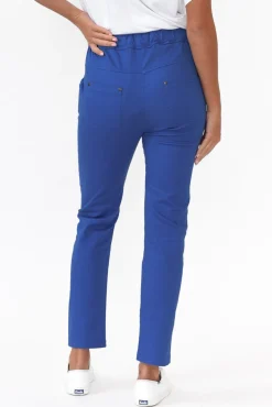 Pants<Cali and Co Hoffman Cobalt Cotton Pant