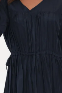Cotton Dresses<Worthier Hope Navy Tiered Midi Dress