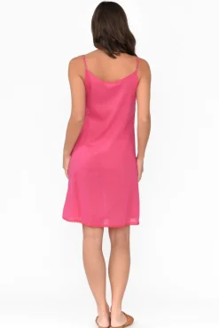 Slips<Orientique Hot Pink Cotton Slip Dress