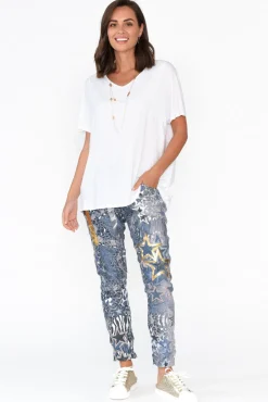 Sleeved Tops<Tani Ivy White Micro Modal Swing Tee