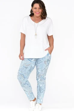 Sleeved Tops<Tani Ivy White Micro Modal Swing Tee