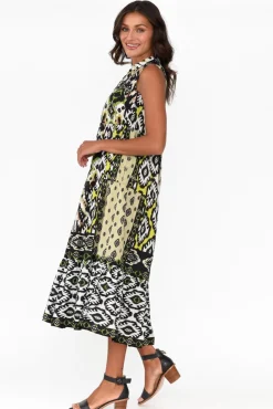 Cotton Dresses<Orientique Izmir Black Geo Organic Cotton Sleeveless Dress