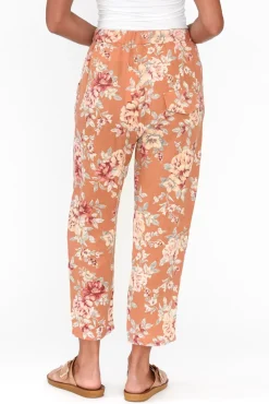 Pants<Cali and Co Jacqui Orange Blossom Linen Pants