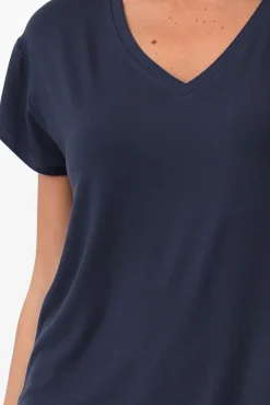 Sleeved Tops<Willow Tree Jenkins Navy Modal Tee