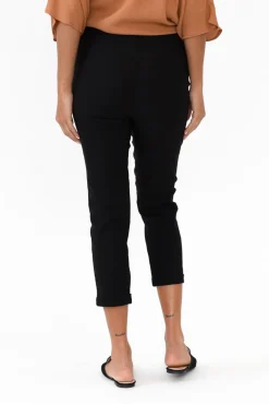 Pants<Willow Tree Jensen Black Cotton Stretch Pant