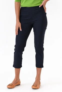 Pants<Willow Tree Jensen Navy Cotton Stretch Pant