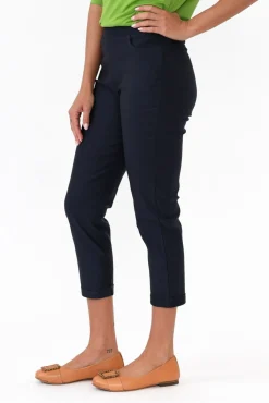 Pants<Willow Tree Jensen Navy Cotton Stretch Pant