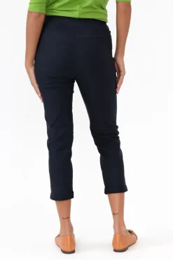 Pants<Willow Tree Jensen Navy Cotton Stretch Pant