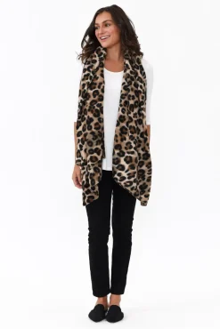 Scarves<Lemon Tree Jocelyn Brown Leopard Scarf