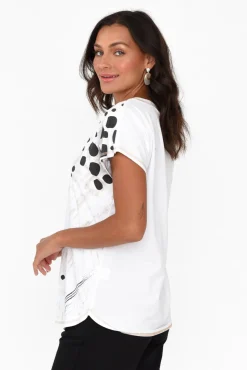 Cotton Tops<Cafe Latte Joetta Gold Animal Cotton Foil Top