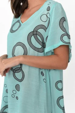 Cotton Tops<Wishstone Johnnie Blue Abstract Waterfall Top