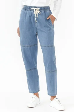 Pants<Willow Tree Johnston Blue Drawstring Pant