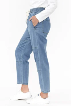 Pants<Willow Tree Johnston Blue Drawstring Pant