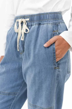 Pants<Willow Tree Johnston Blue Drawstring Pant