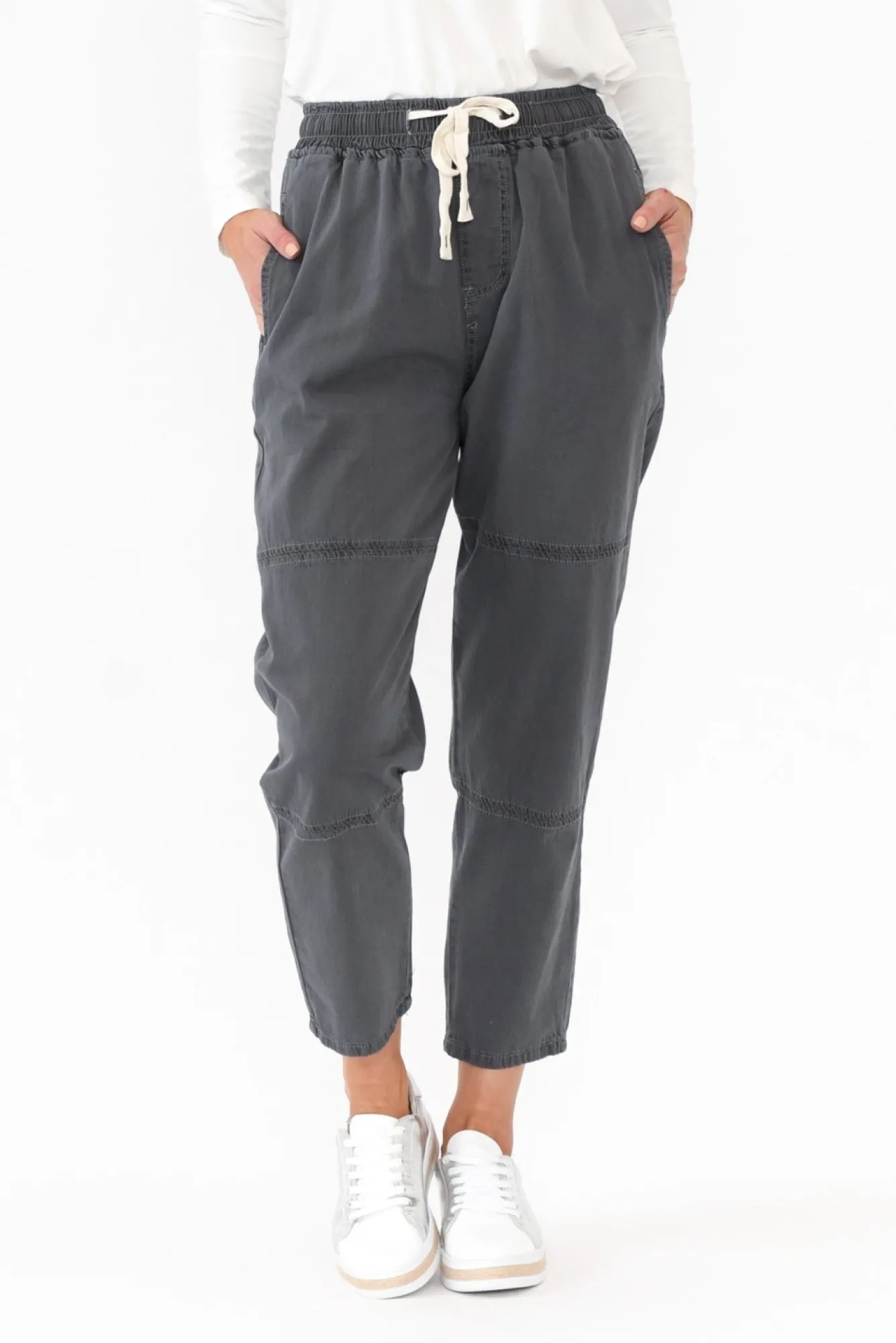 Pants<Willow Tree Johnston Charcoal Drawstring Pant