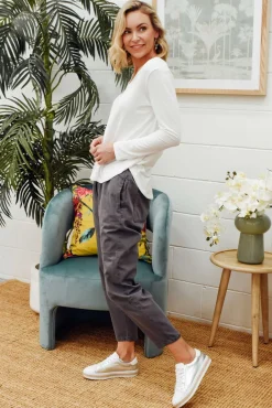 Pants<Willow Tree Johnston Charcoal Drawstring Pant