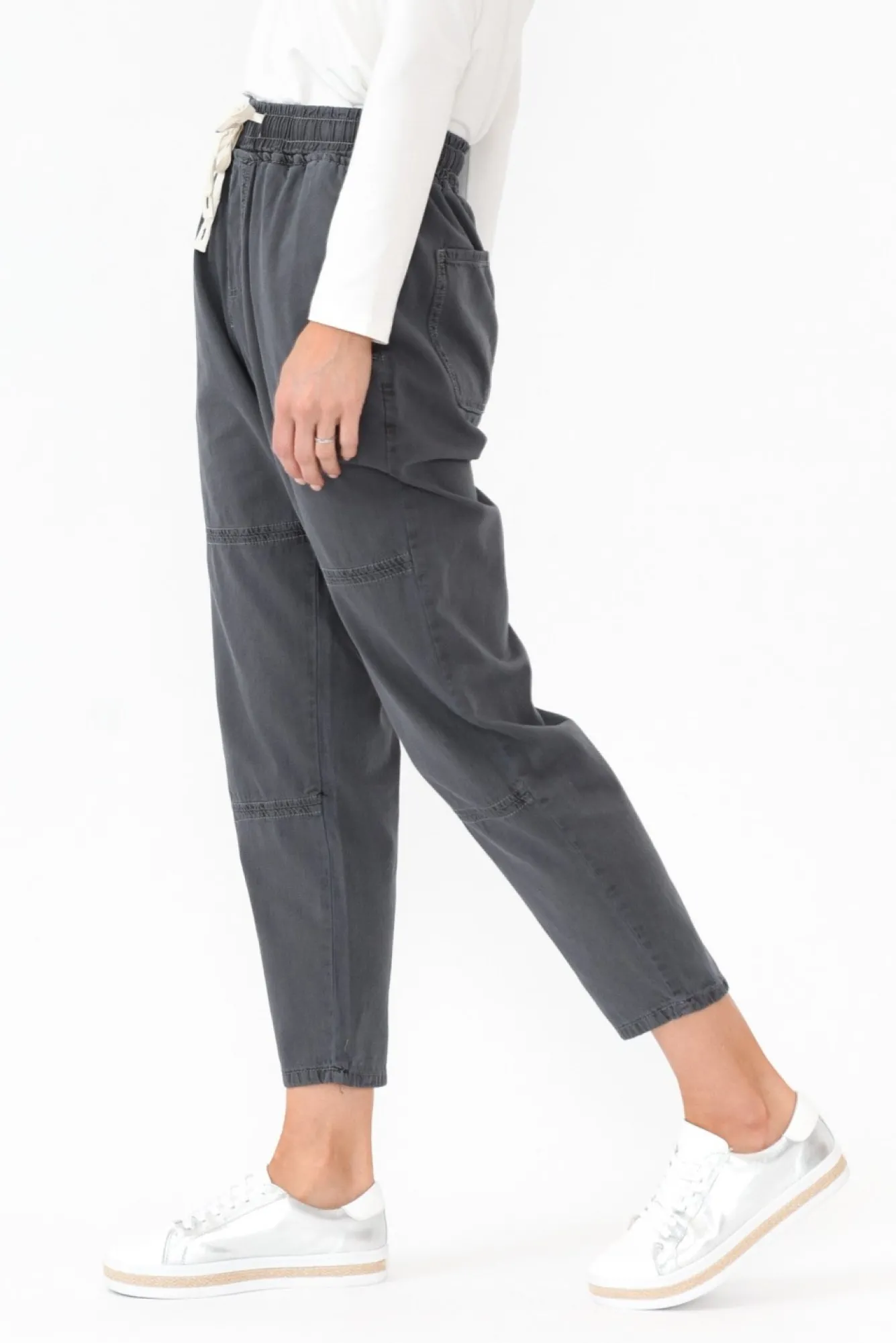 Pants<Willow Tree Johnston Charcoal Drawstring Pant