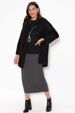 Sleeved Tops<Lou Lou Jones Black Bamboo Long Sleeve Tee