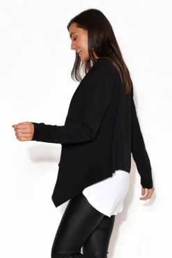 Cardigans<Lou Lou Joni Black Bamboo Cardigan