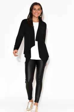 Cardigans<Lou Lou Joni Black Bamboo Cardigan