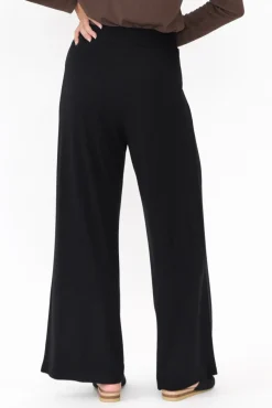 Pants<Lou Lou Joplin Black Bamboo Wide Leg Pant
