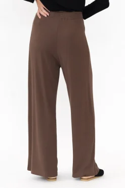 Pants<Lou Lou Joplin Chocolate Bamboo Wide Leg Pant