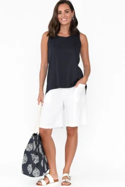 Cotton Tops<Betty Basics Josie Charcoal Cotton Tank