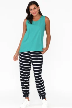 Cotton Tops<Betty Basics Josie Jade Green Cotton Tank