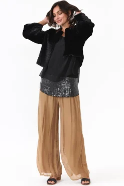 Jackets<La Strada Jude Black Faux Fur Jacket