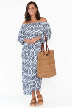 Skirts<Namastai Jude Navy Fiesta Crinkle Cotton Skirt