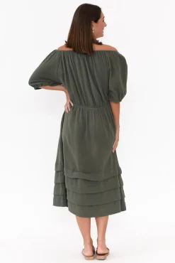 Cotton Dresses<PQ Juliette Dark Green Cotton Dress