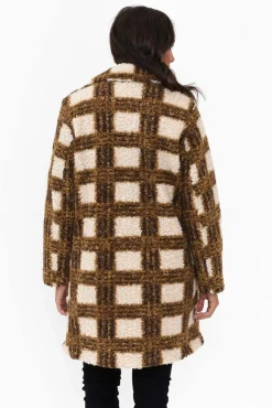Coats<Brave u0026 True Jungle Caramel Check Coat