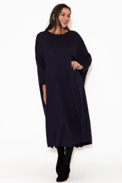 Cotton Dresses<Tirelli Kaitlin Navy Oversized Knit Dress