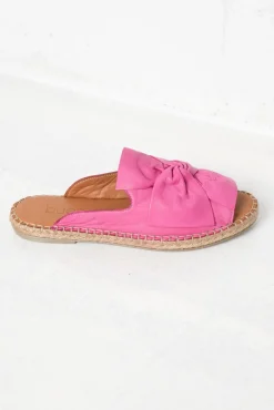 Slides<Bueno Kalmia Pink Leather Slide