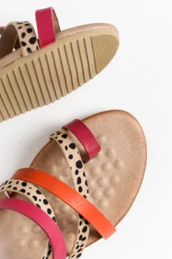 Slides<Laguna Quays Kalua Fuchsia Cheetah Strappy Slide