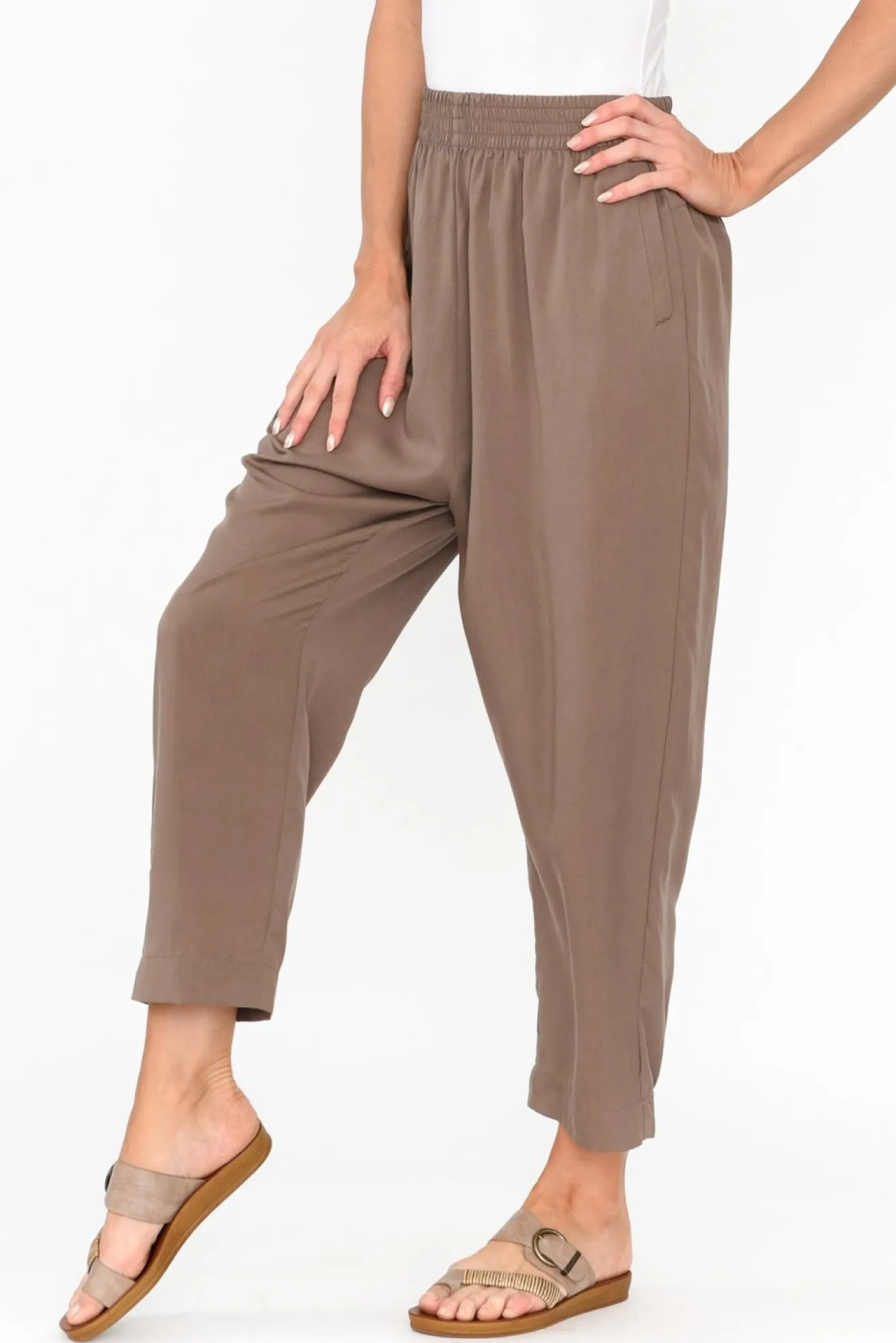 Pants<Tirelli Kanni Chocolate Lyocell Jogger Pant
