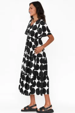 Cotton Dresses<Slate the Label Kasey Black Spot Cotton Poplin Dress