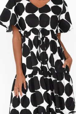 Cotton Dresses<Slate the Label Kasey Black Spot Cotton Poplin Dress