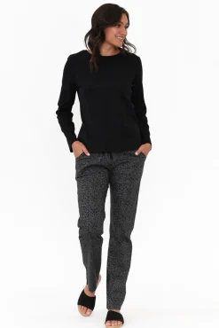 Pants<Cali and Co Kent Charcoal Leopard Pant