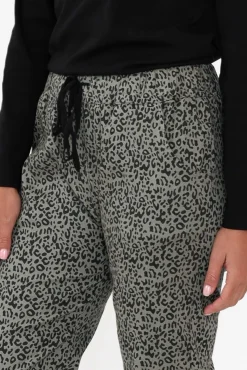 Pants<Cali and Co Kent Khaki Leopard Pant