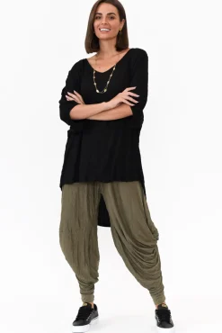 Pants<Cotton Village Khaki Crinkle Cotton Cloud Pant