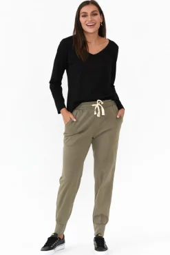 Pants<Elm Khaki Wash Out Lounge Pant
