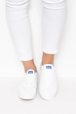 White Sneakers<Keds Kickstart White Leather Sneaker