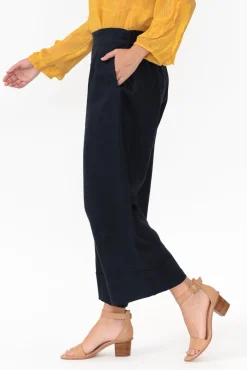 Pants<Tirelli Kienna Navy Linen Wide Leg Pant