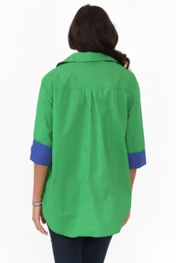 Shirts<Soul Sparrow Kingsley Green Cotton Shirt