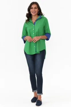 Shirts<Soul Sparrow Kingsley Green Cotton Shirt