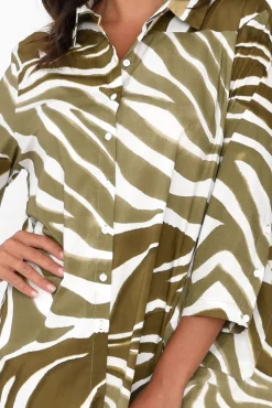 Cotton Tops<Tirelli Kinley Green Swirl Cotton Tunic