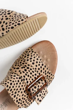 Slides<Laguna Quays Kivari Cheetah Buckle Slide