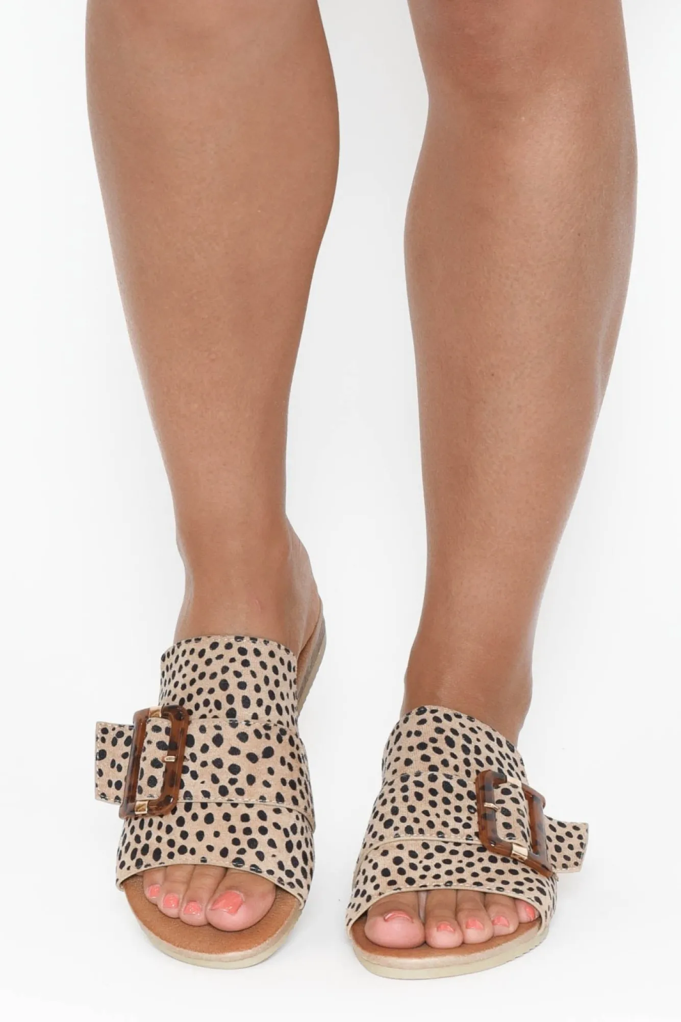 Slides<Laguna Quays Kivari Cheetah Buckle Slide