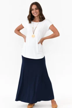 Skirts<Bamboo Body Lana Navy Bamboo Maxi Skirt
